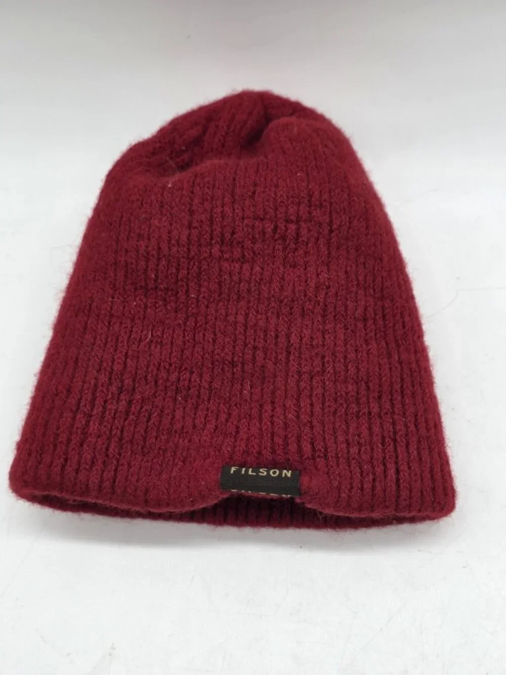 Filson Watch Red 100% Wool Cap Hat Beanie Child 14